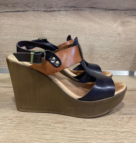 Sandále platforma / koža, 39
