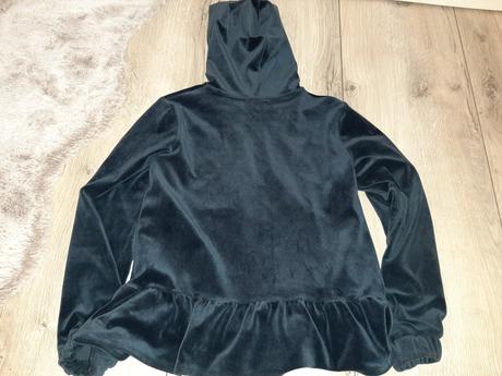 Zamatová mikina s volánom lindex, lindex,146