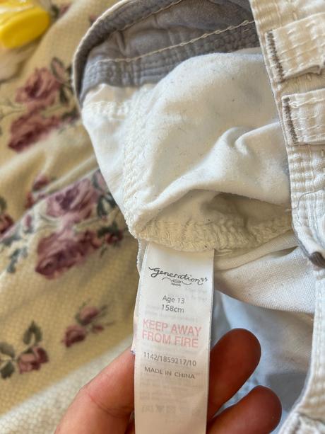 Biele ľanové nohavice, 158