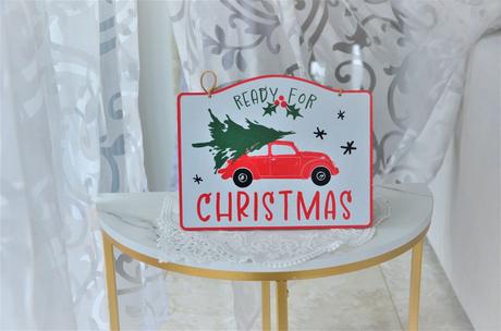 Vianočná drevená tabuľka, 