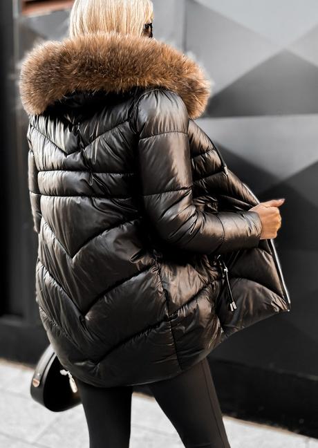 Nová krásna čierna bunda s visačkami veľ. xxl/44, 44