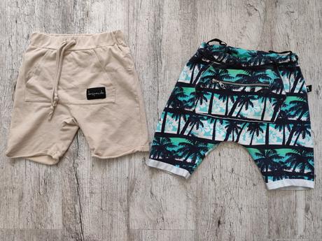 2x pudlove kratasy s klokanim vreckom, 128