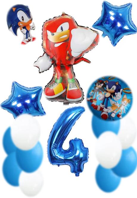 Balóny ježko sonic /červený knuckles- až 16 kusov, 