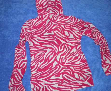 Šedo-ružová mikinka na zips, s