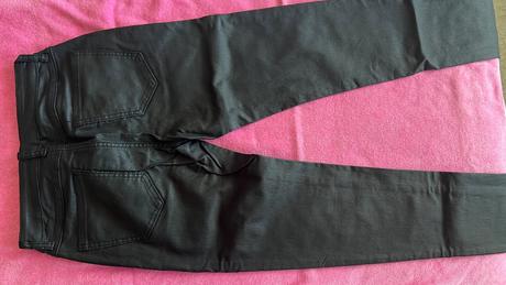 Nohavice slimky - koženkové - ako nové, 34