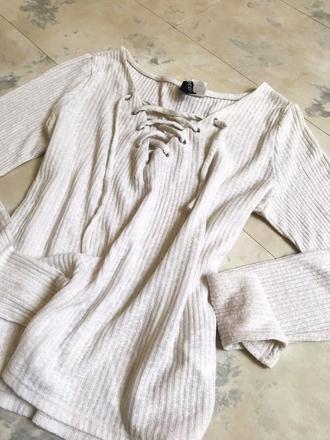 Triko na šnurovanie, h&m,m