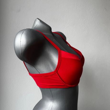 Mierne vystužená podprsenka s kosticou 6227 červen, 80b / 90b