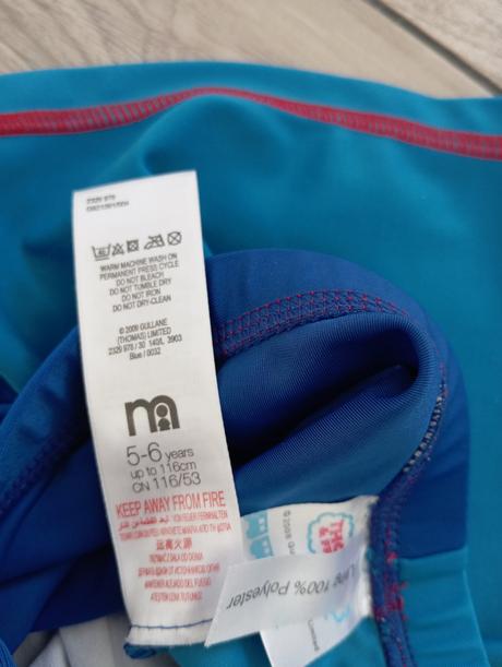 Nenosené plavky tomáš 116, mothercare,116