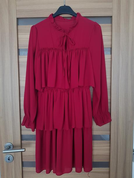 Bordové šaty, 36 - s