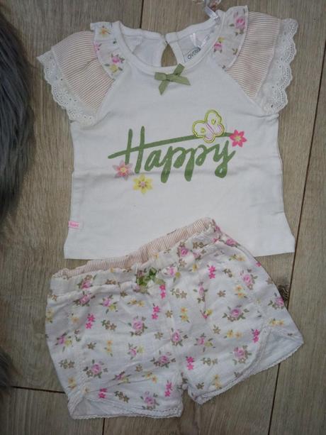 Dievčenská letná súprava s kvietkami 1-3 mes., 56