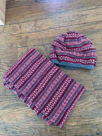 Vlnená čiapka a šál komplet big star uni, 