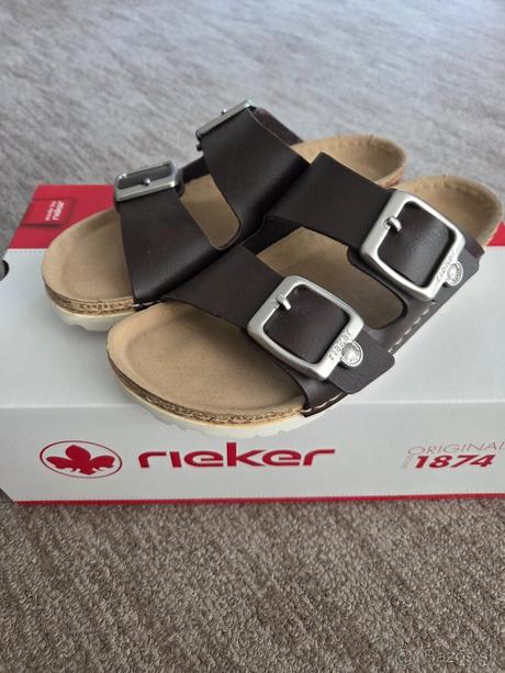 Dámske kožené rieker šlapky vel.37, rieker,37