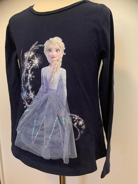 H&m tmavomodré tričko frozen (anna), h&m,134