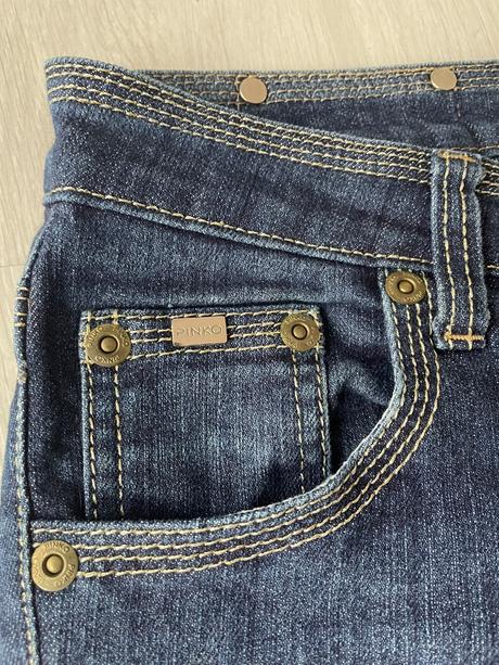 Pinko rifle prešité so zlatou niťou, pinko,s