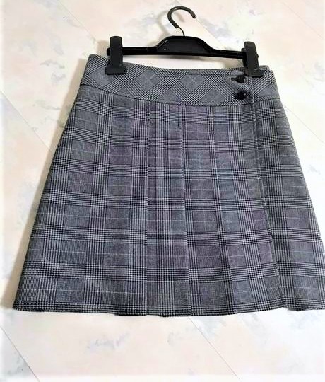 Pepitová skladaná minisukňa, reflex,38