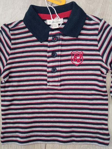 Chlapčenské pruhované polo tričko (62), fagottino,62