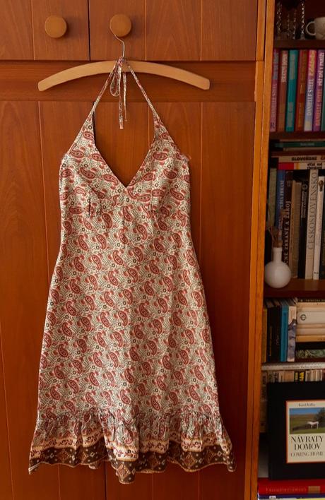 Bavlnené šaty s viazaním okolo krku a na chrbte, next,38