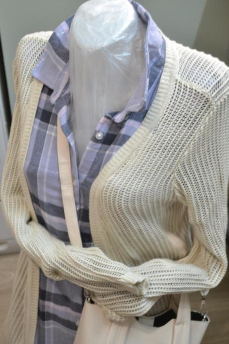 Flanelové košeľové midišaty s/m, m