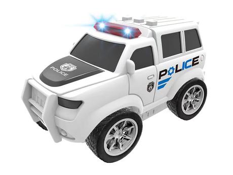 Auto polícia s efektmi biele 18 cm,