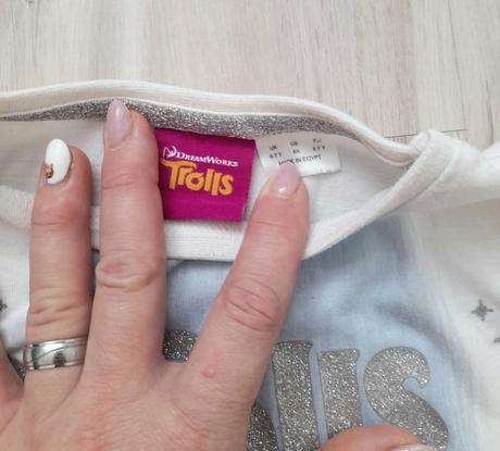 Dievčenské tričko trolls č.116/122, 116