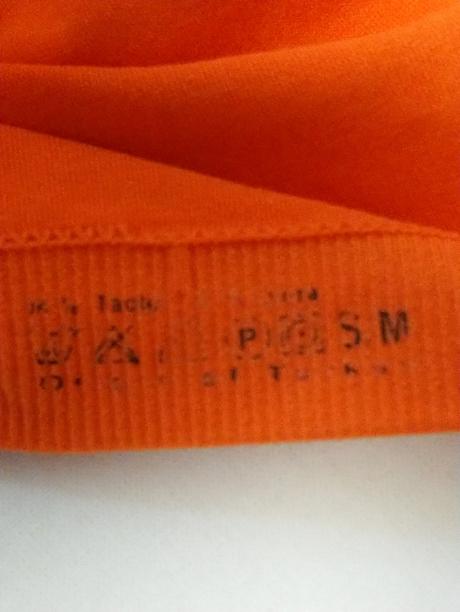 Dámsky oranžový elastický top na ramienka, onl, xs