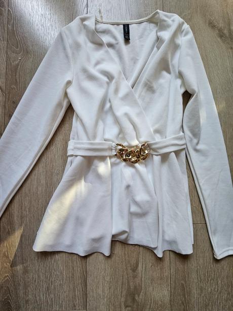 Predĺžené tričko so zlatou ozdobou, xs