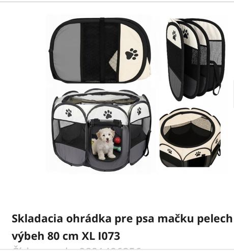 Skladacia ohrádky pre psy a mačky, 
