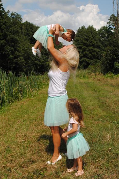 Tylové sukne mama a dcera,  cena spolu, 80 / 86 / 92 / 98 / 104