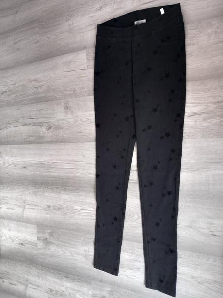 Čierne legínové nohavice, h&m,170