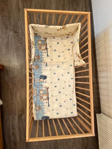 Detska postielka s matracom, šírka (cm): 60,dĺžka (cm): 120
