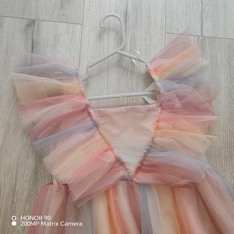 Šaty dúhové, h&m,128