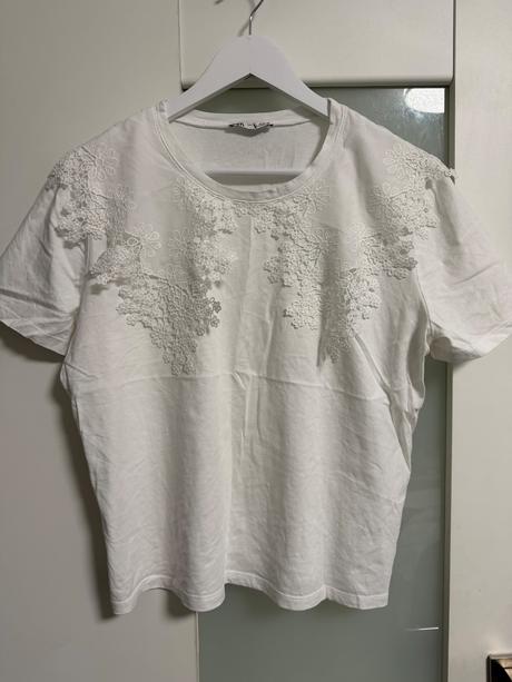 Zara top s čipkou, zara,l