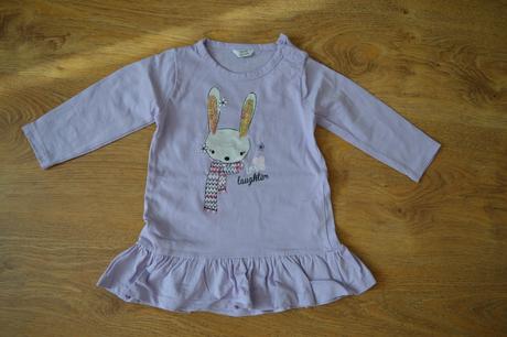 Fialové tričko so zajačikom, 74