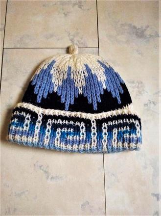 Ručne pletená duplovaná čiapka, l