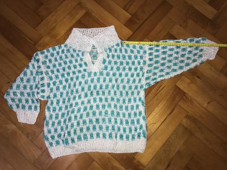 Retro sveter - háčkovaný, l