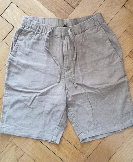 Ľanové chlapčenské nohavice h&m, h&m,xs