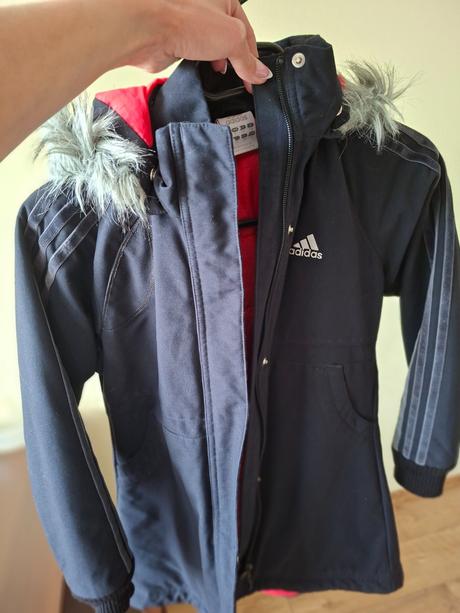 Prechodna bunda pre dievča, adidas,128