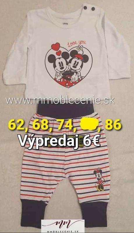 Súprava minnie, disney,62 / 68 / 74 / 86