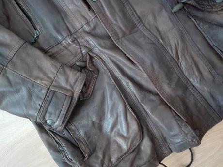 Retro kožená bunda, l