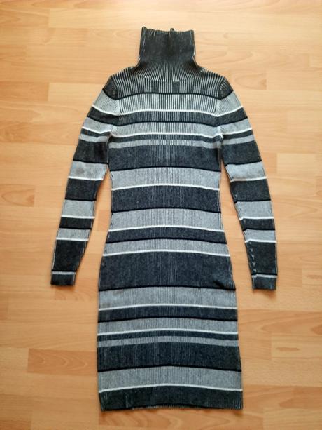 Svetrové pásikavé šaty, next,l