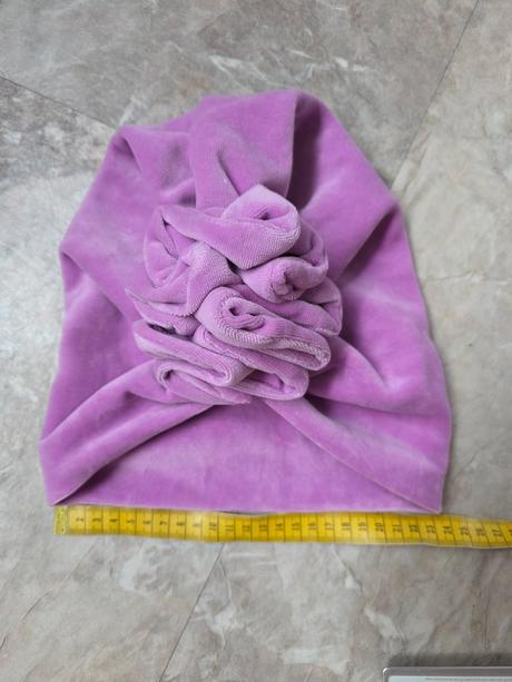 Fialová turban čiapka 53/54cm, 128