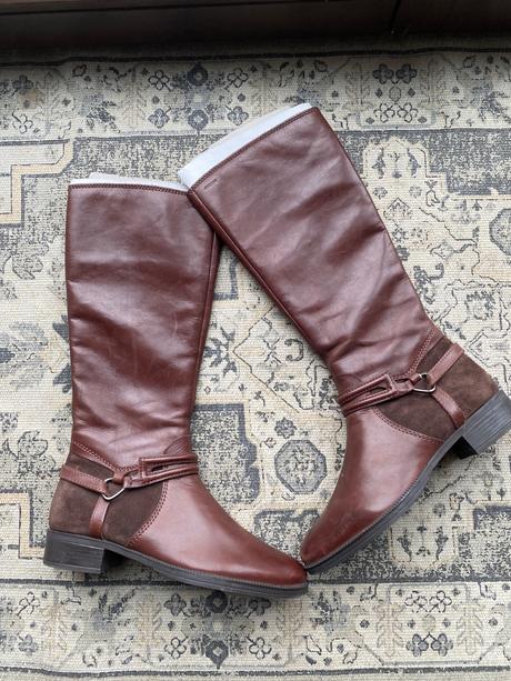 Hnedé kožené čizmy geox, geox,36