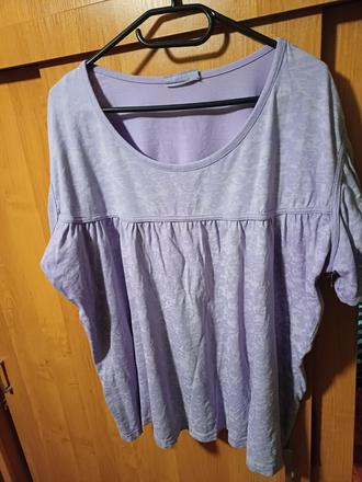 Damske fialové bavlnené tričko xxxl, xxxl