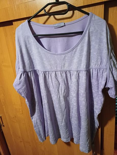 Damske fialové bavlnené tričko xxxl, xxxl
