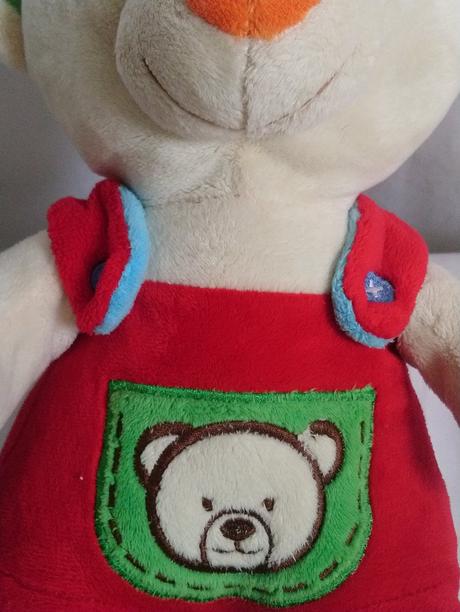 Plyšový farebný macko s nohavicami, 40 cm,