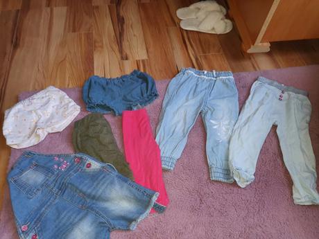 Letné nohavice kratasy 80-86 cena za všetky len 4, 80