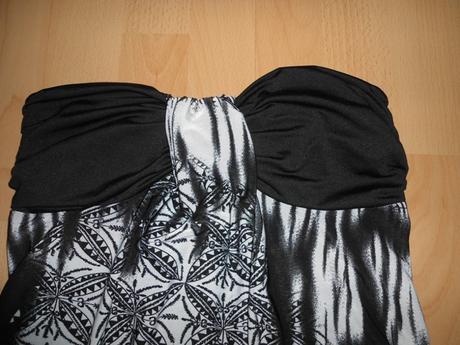 Ciernobiele tricko bez ramienok, 38