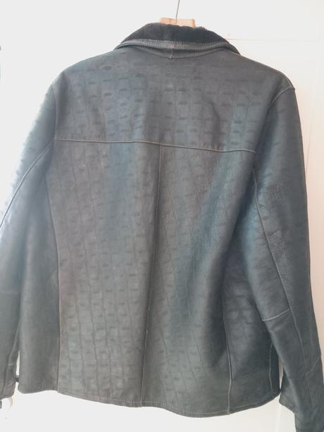 Pánska zimná kožená bunda m, m