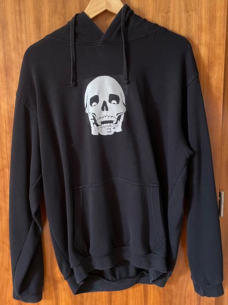 Freakclothing čierna mikina s potlačou lebky, m