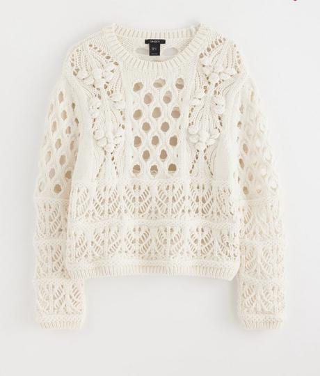 Upletovy dierkovany pulover, lindex,l